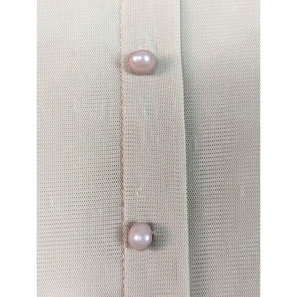 ULTRA PINK Lace Mesh Layered Tunic Bell Sleeve Boho Hippie Peasant Stretch Large - Picture 6 of 9